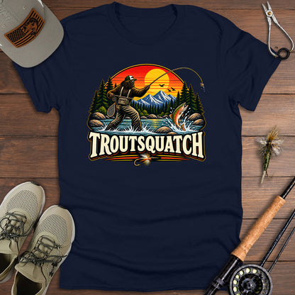 Vintage TroutSquatch Fly-Fishing T-Shirt