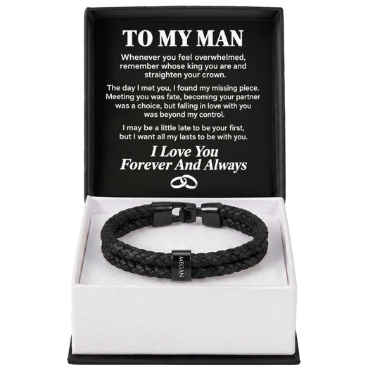 To My Man - Personalized Name Bracelet - PRO01