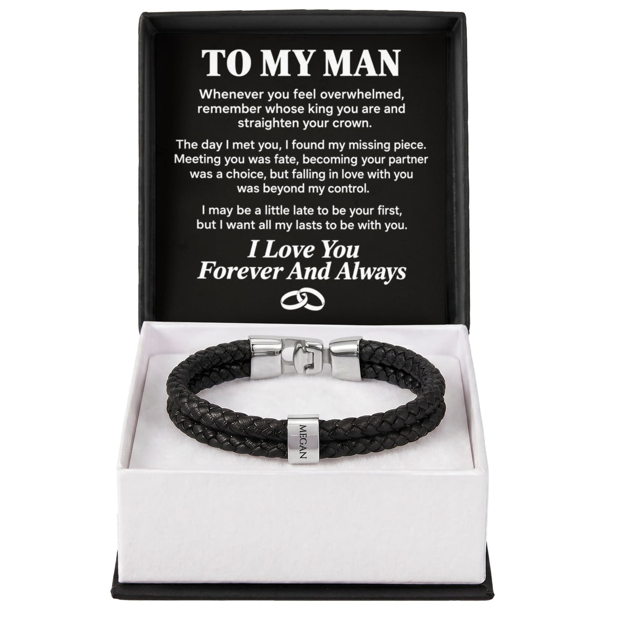 To My Man - Personalized Name Bracelet - PRO01