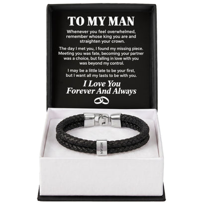 To My Man - Personalized Name Bracelet - PRO01