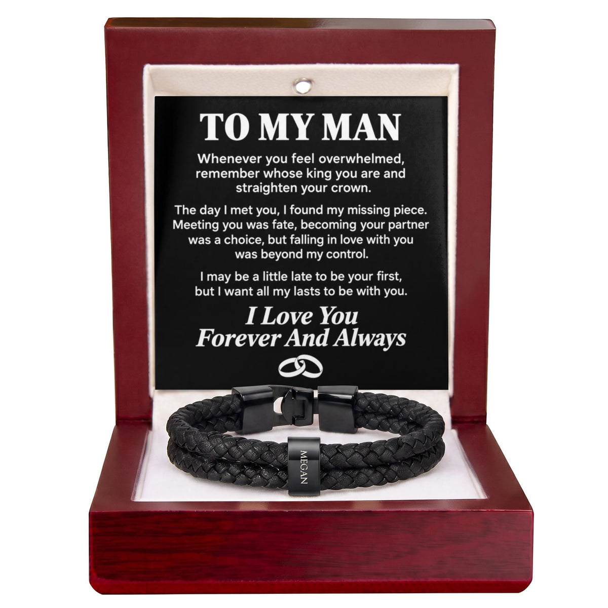 To My Man - Personalized Name Bracelet - PRO01