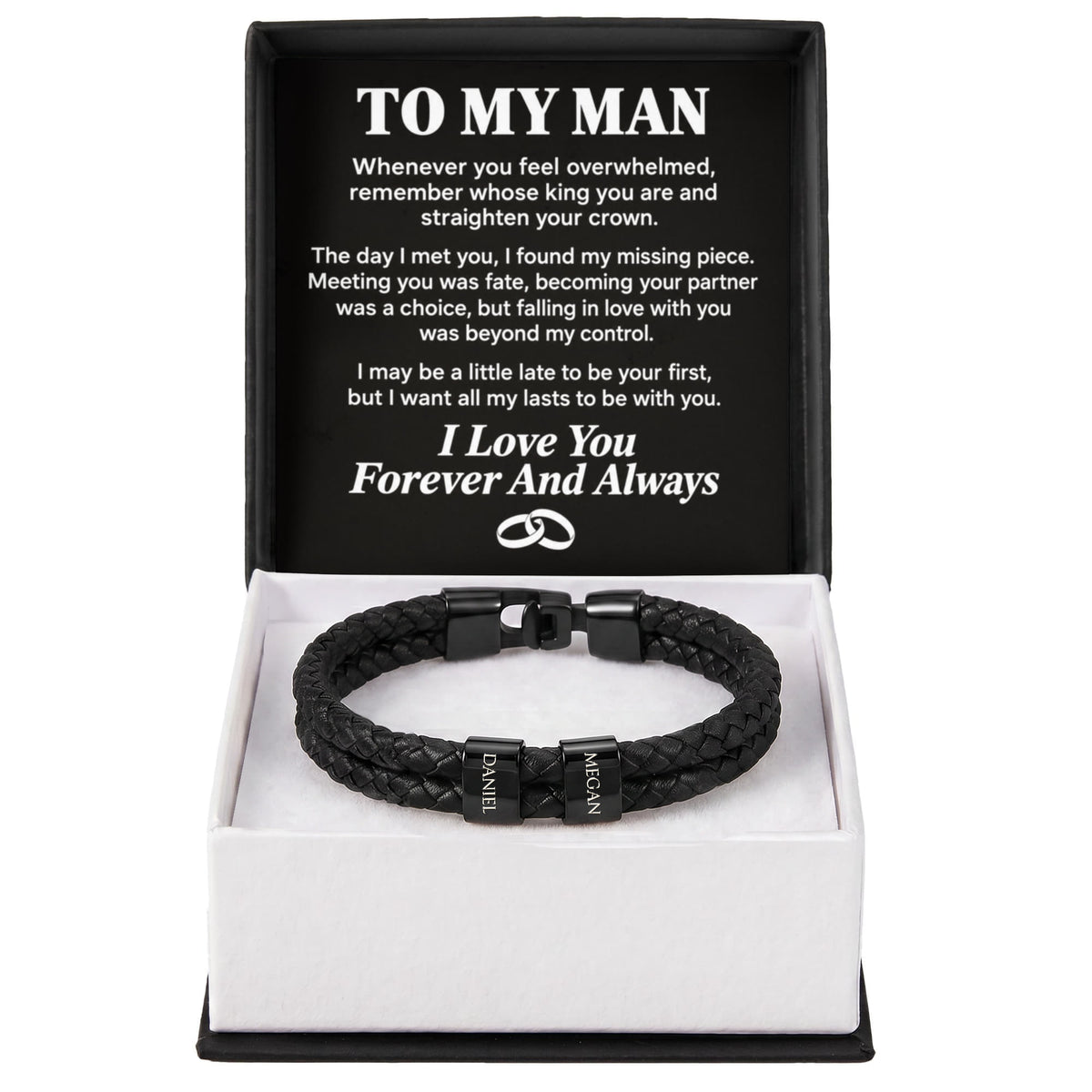 To My Man - Personalized Name Bracelet - PRO01