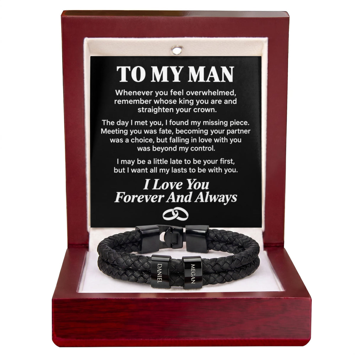 To My Man - Personalized Name Bracelet - PRO01
