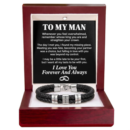 To My Man - Personalized Name Bracelet - PRO01