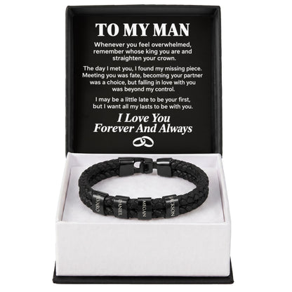 To My Man - Personalized Name Bracelet - PRO01