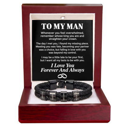 To My Man - Personalized Name Bracelet - PRO01