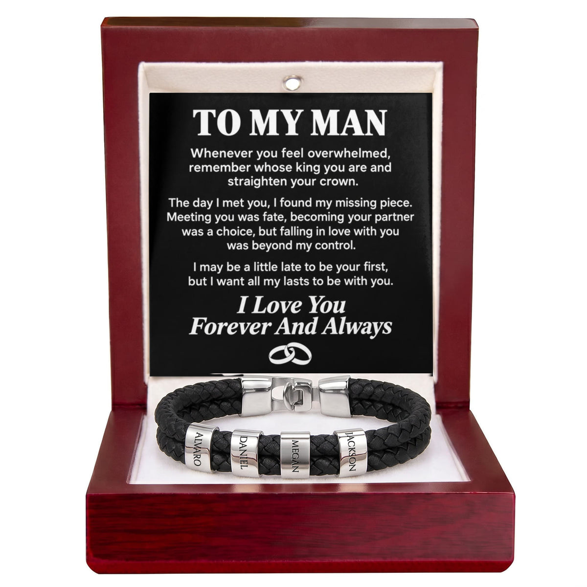 To My Man - Personalized Name Bracelet - PRO01