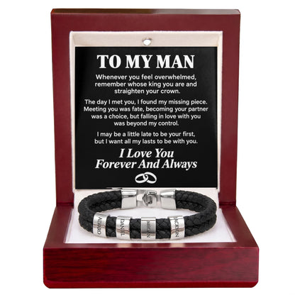 To My Man - Personalized Name Bracelet - PRO01