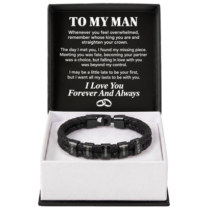 To My Man - Personalized Name Bracelet - PRO01