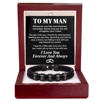 To My Man - Personalized Name Bracelet - PRO01