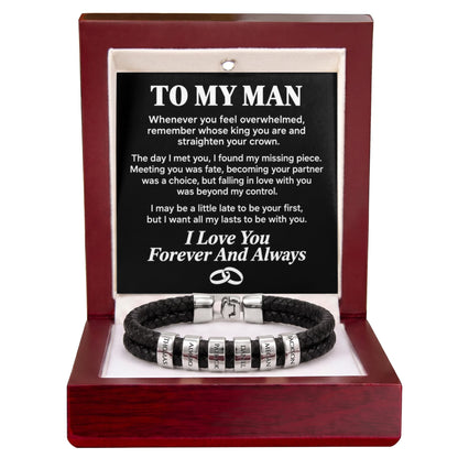 To My Man - Personalized Name Bracelet - PRO01